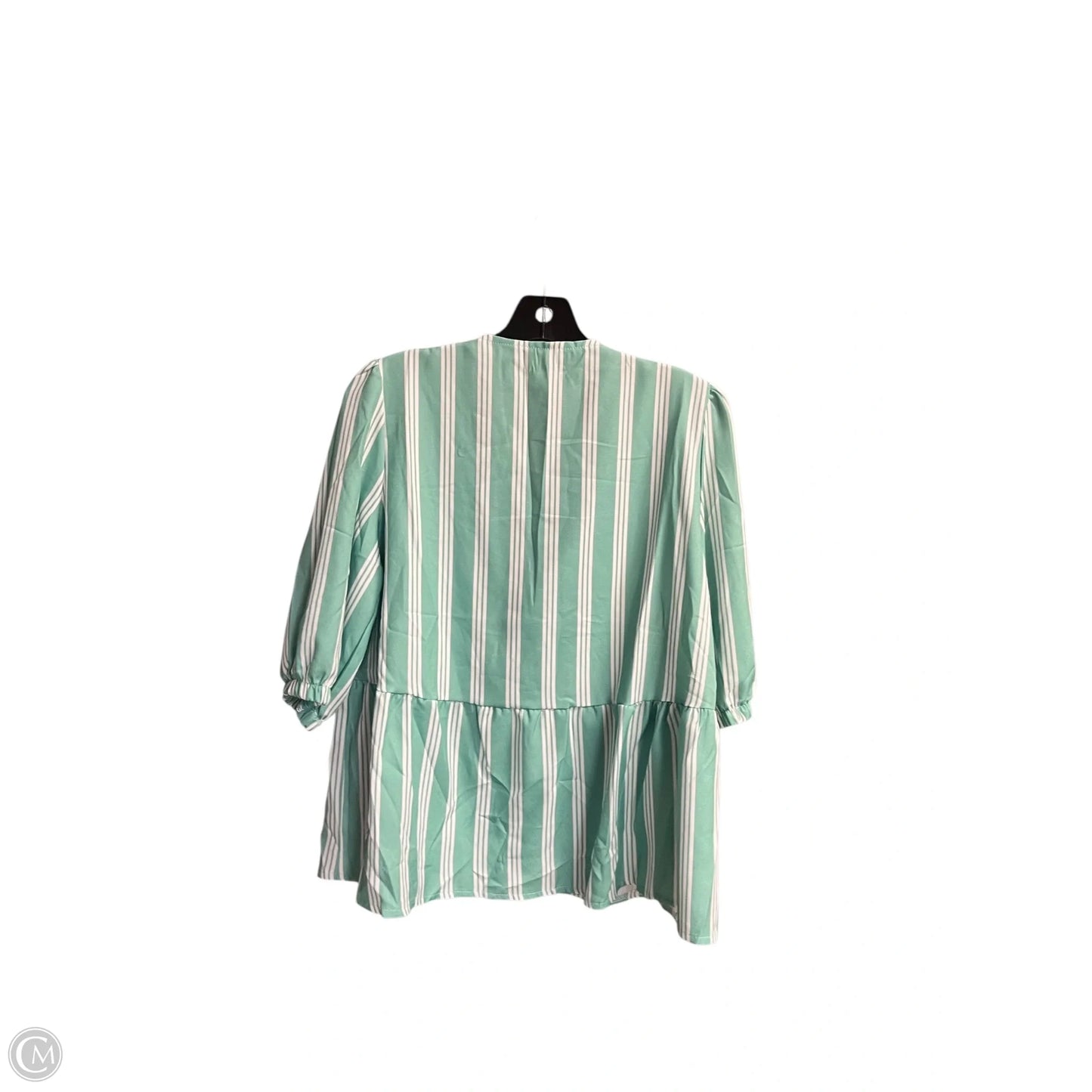 Top 3/4 Sleeve By Clothes Mentor In Striped Pattern, Size: M