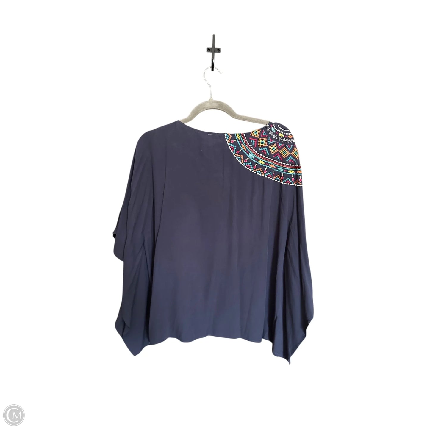 Top Short Sleeve By Savanna Jane In Blue, Size: S
