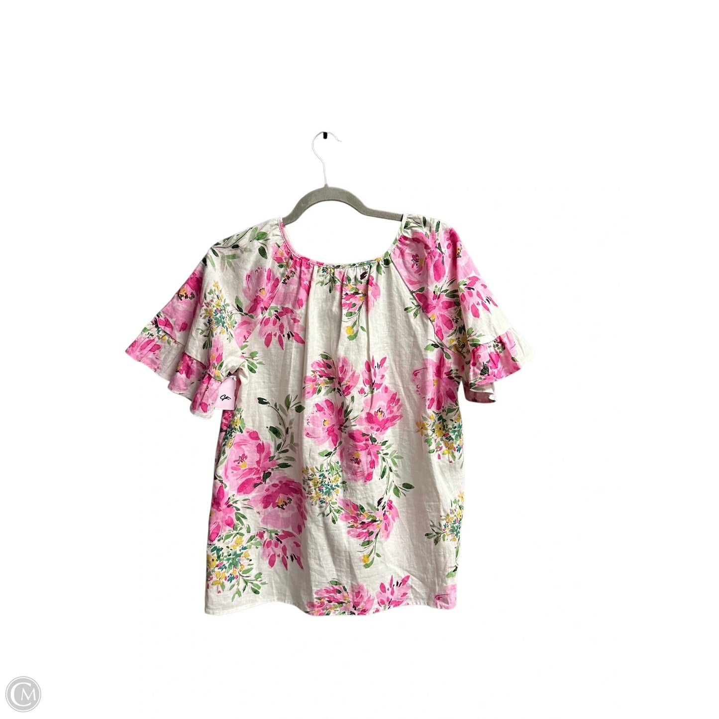 Top Short Sleeve By Clothes Mentor In Floral Print, Size: M