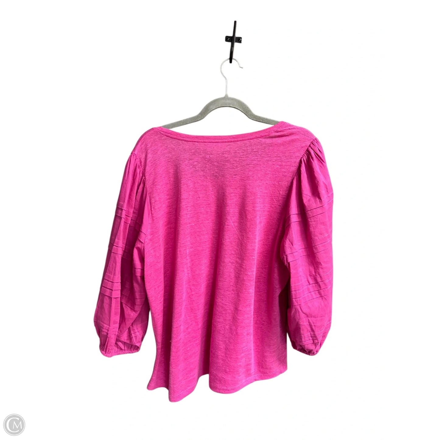 Top Short Sleeve By Chicos In Pink, Size: L