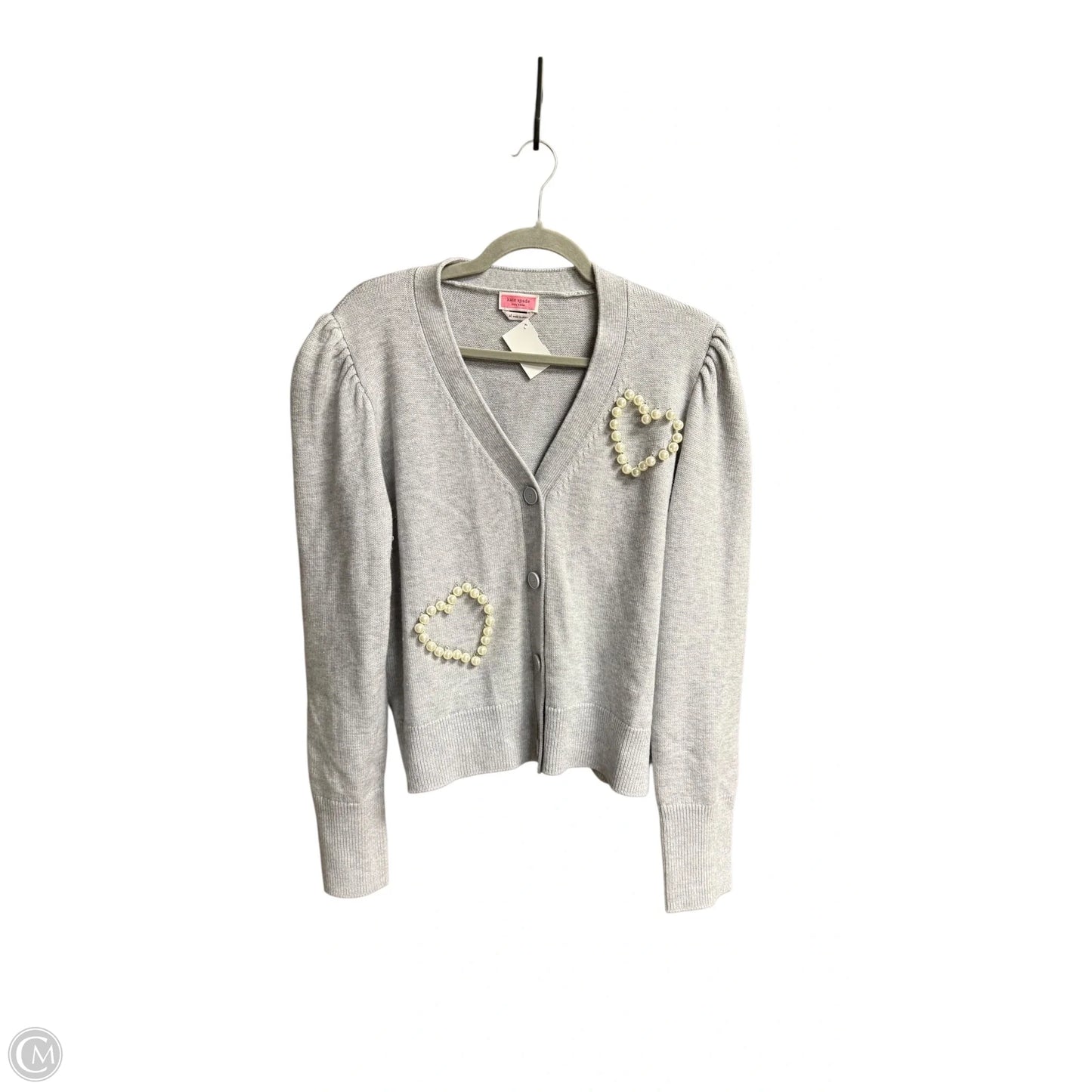Cardigan Designer By Kate Spade In Grey, Size: Xl