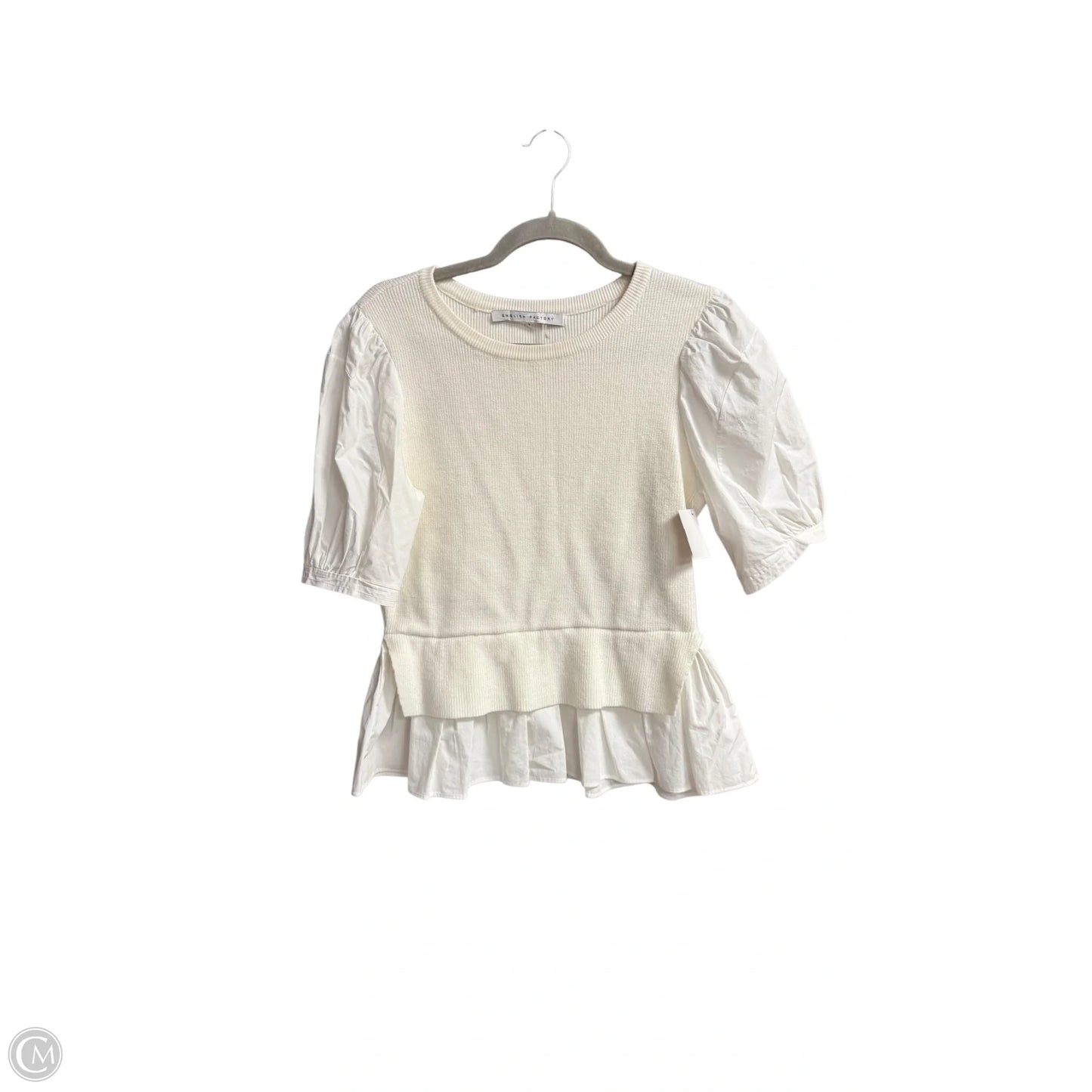 Top Short Sleeve By English Factory In White, Size: S