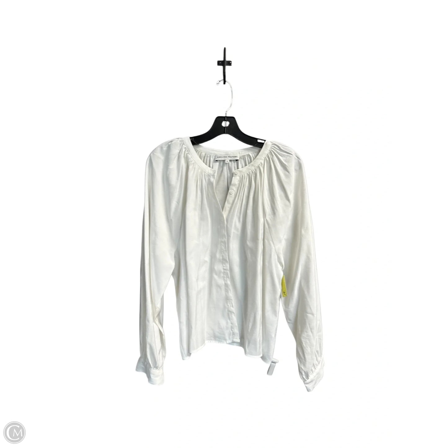 Top Long Sleeve By English Factory In White, Size: S