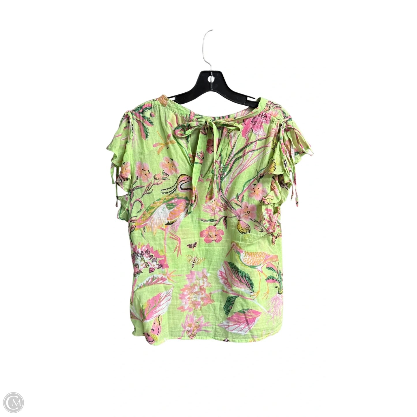 Top Short Sleeve By Banjanan In Geometric Pattern, Size: S