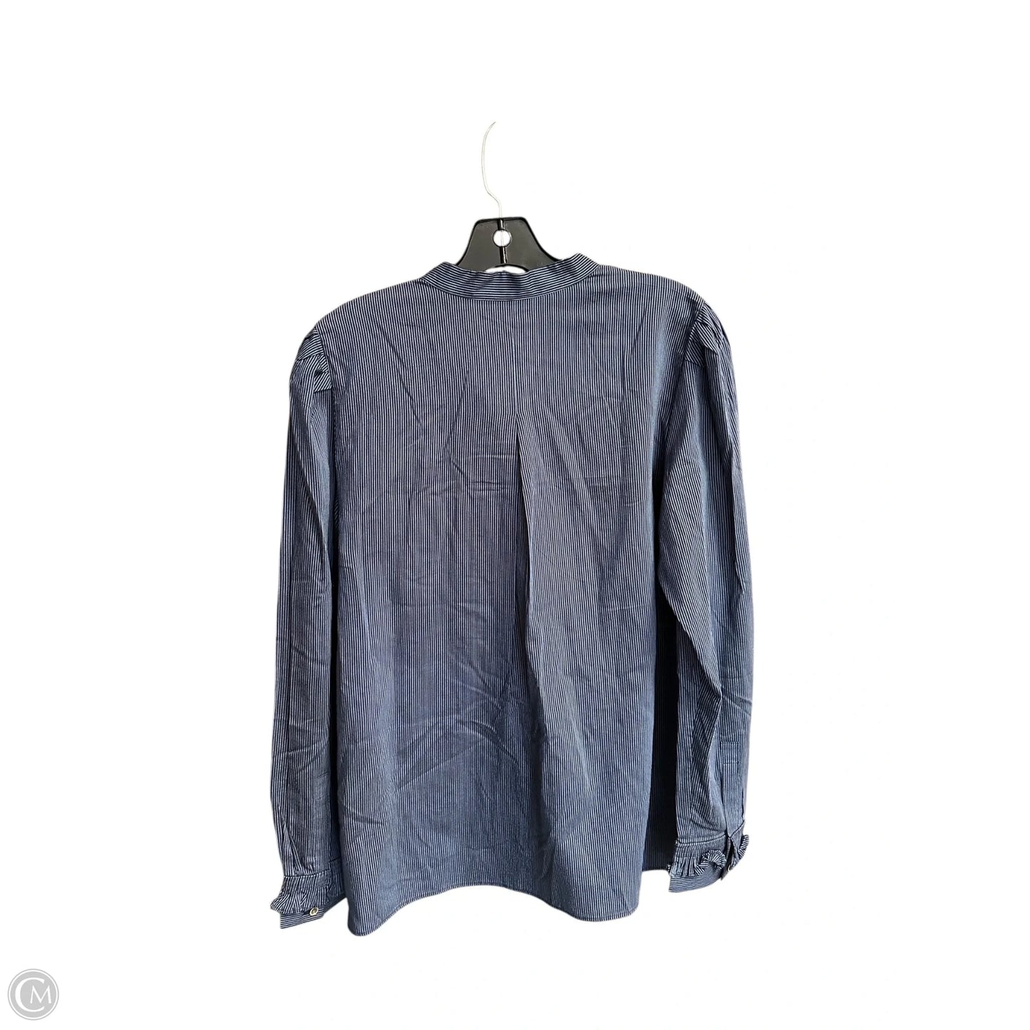 Blouse Long Sleeve By Clothes Mentor In Striped Pattern, Size: M