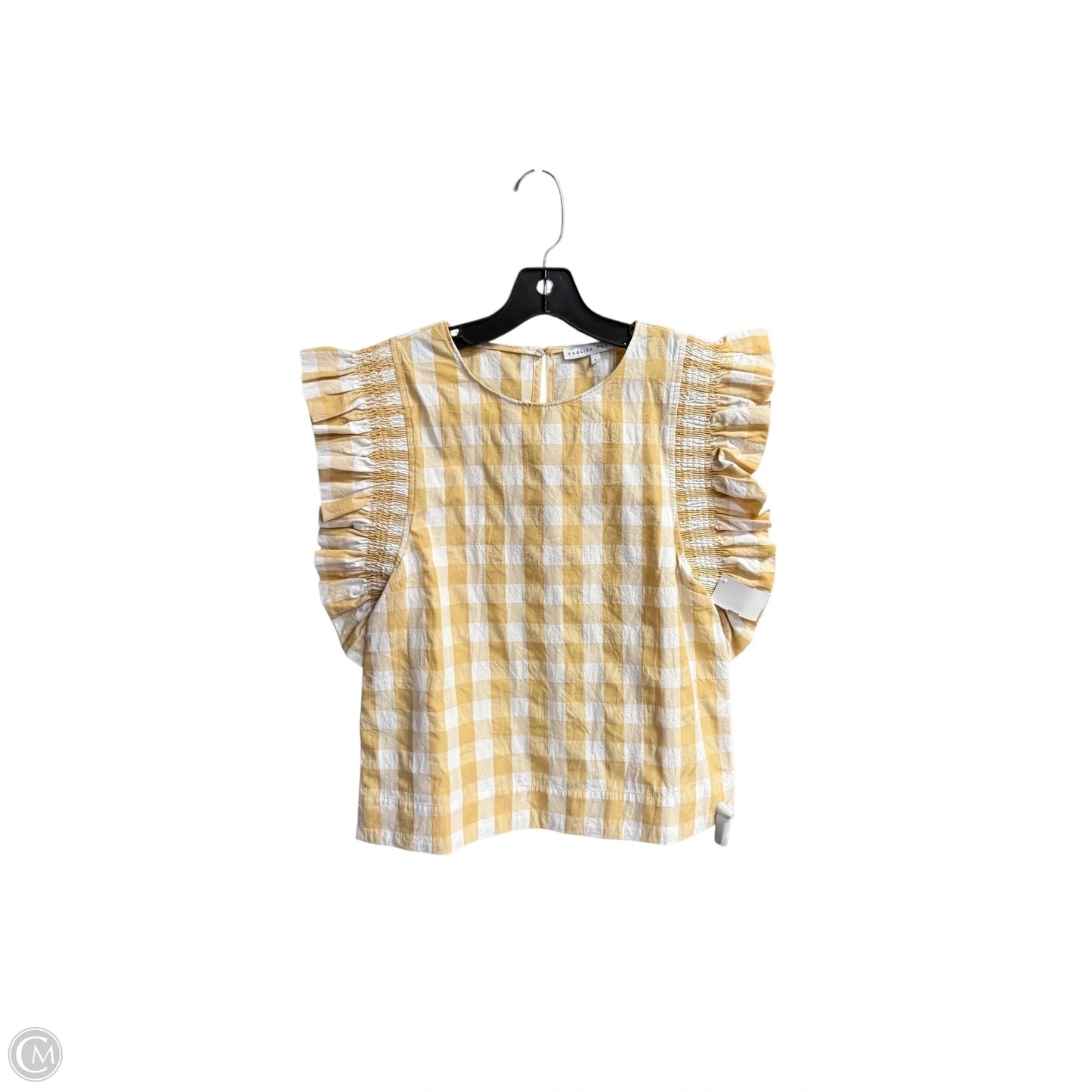 Top Sleeveless By English Factory In Checkered Pattern, Size: S