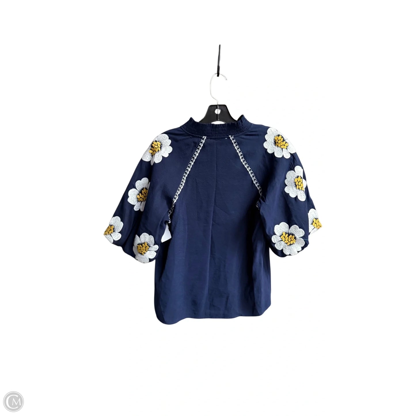 Top Short Sleeve By Thml In Navy, Size: S