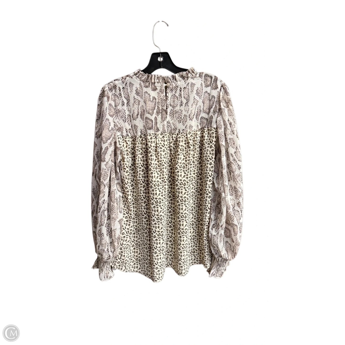 Top Long Sleeve By Jodifl In Animal Print, Size: S