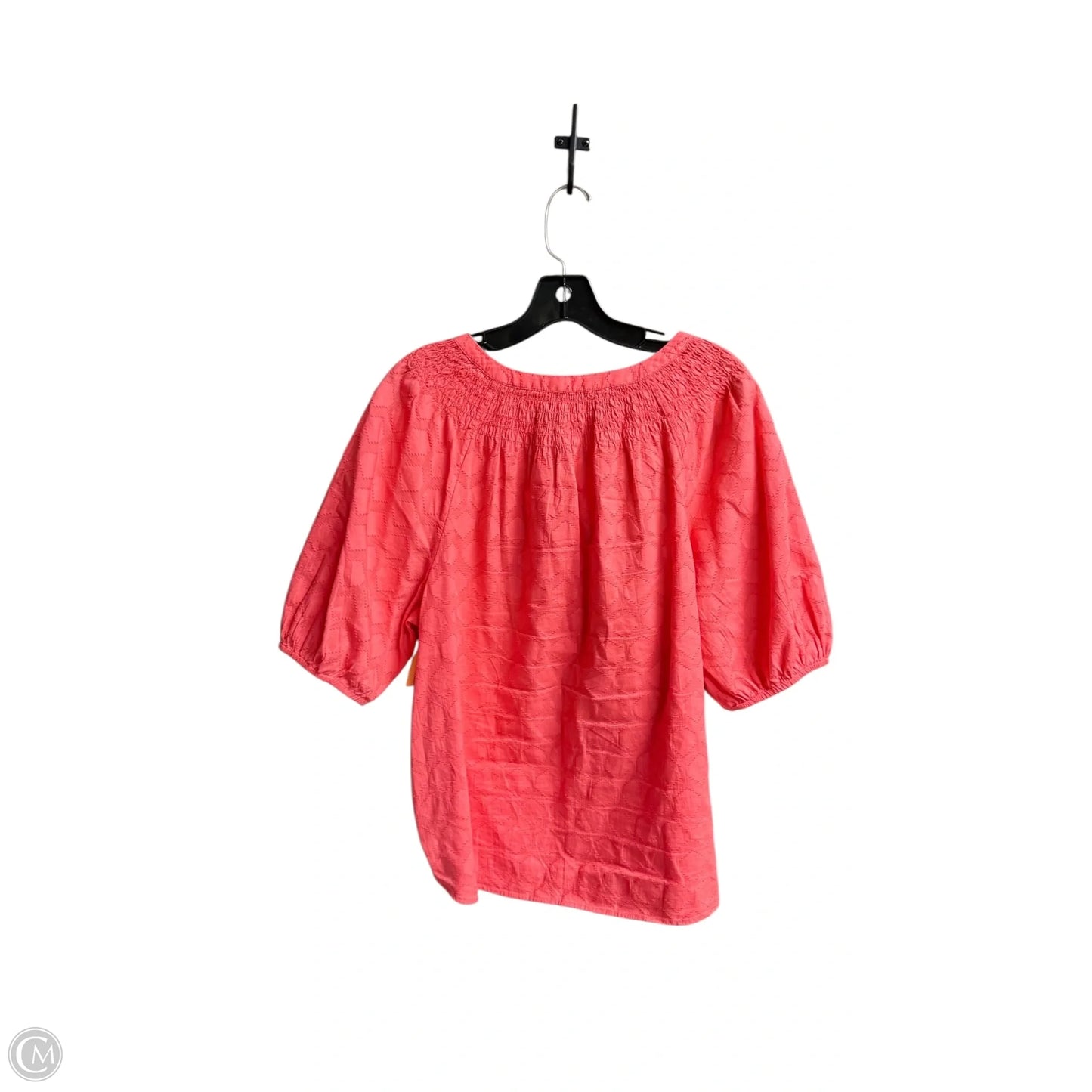 Top Short Sleeve By Loft In Coral, Size: L