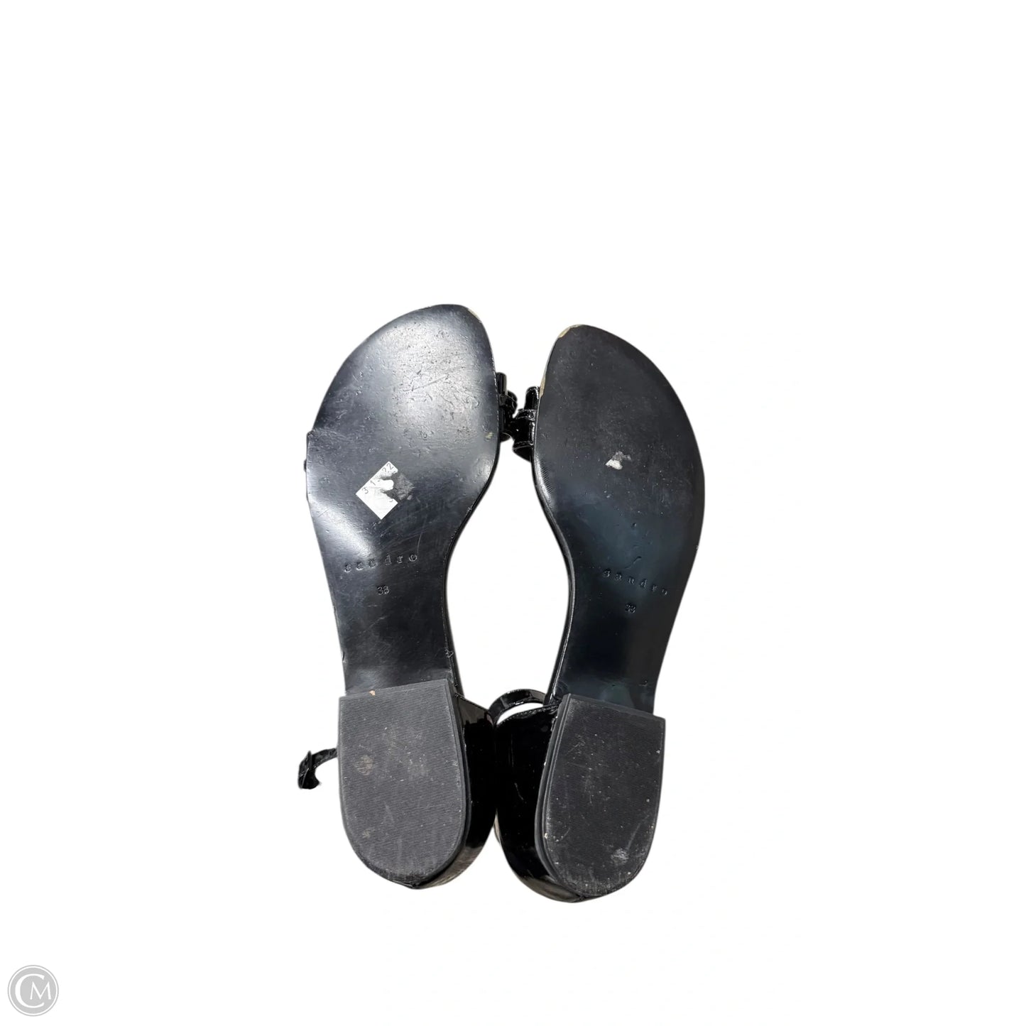 Sandals Designer By Sandro In Black, Size: 7.5