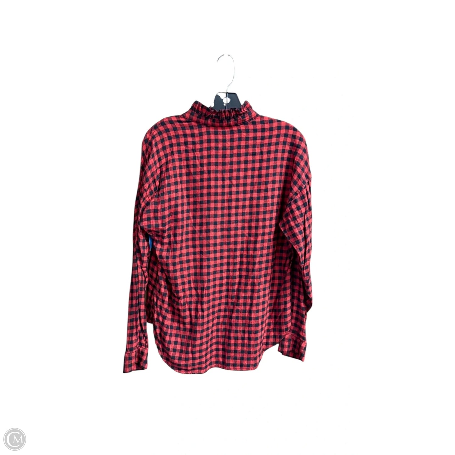 Top Long Sleeve By Beachlunchlounge In Checkered Pattern, Size: S