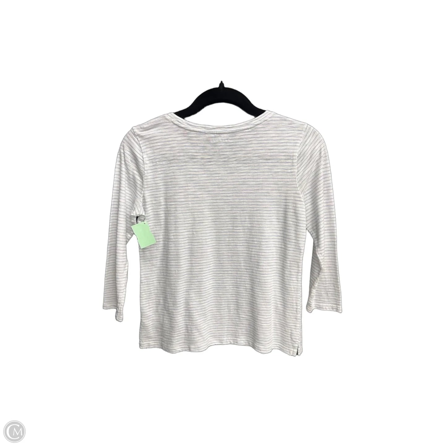 Top 3/4 Sleeve Basic By Talbots In Striped Pattern, Size: Sp