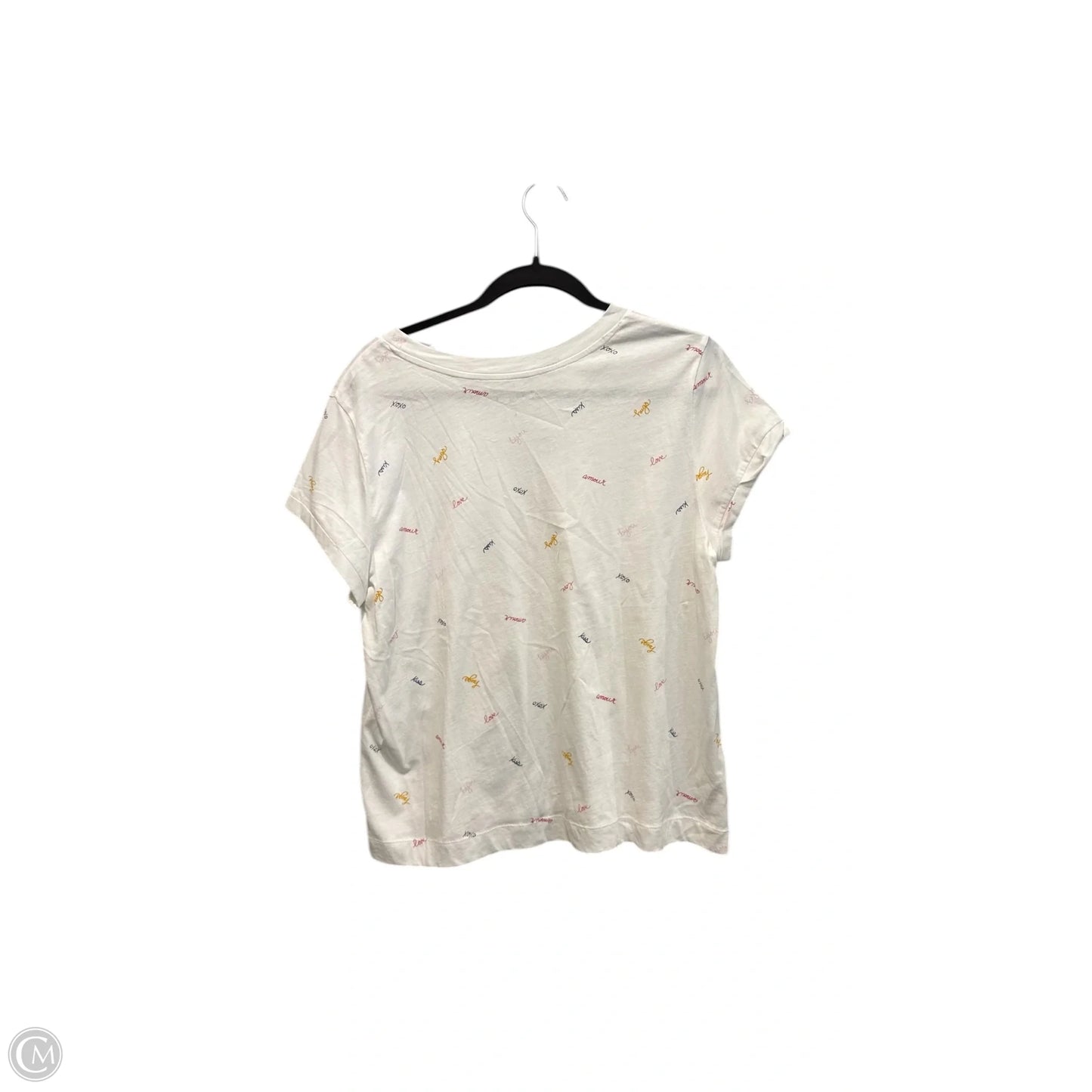 Top Short Sleeve Basic By Loft In White, Size: L
