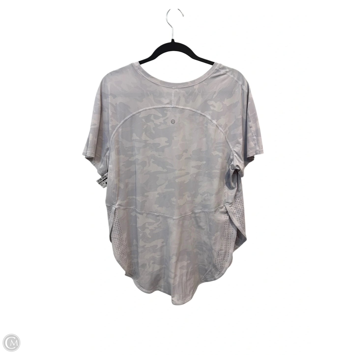 Athletic Top Short Sleeve By Lululemon In Camouflage Print, Size: M