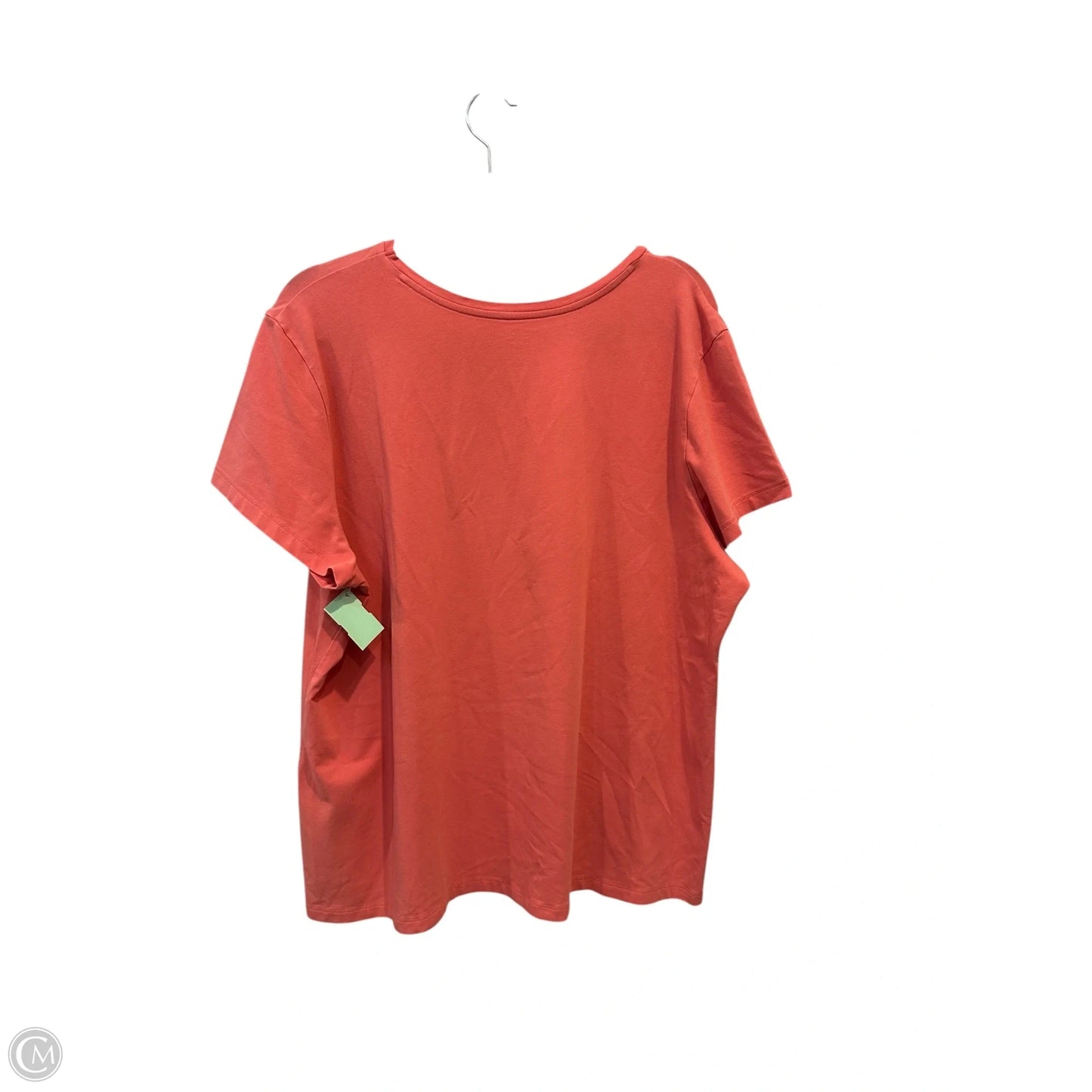 Top Short Sleeve Basic By Chicos In Coral, Size: 2x