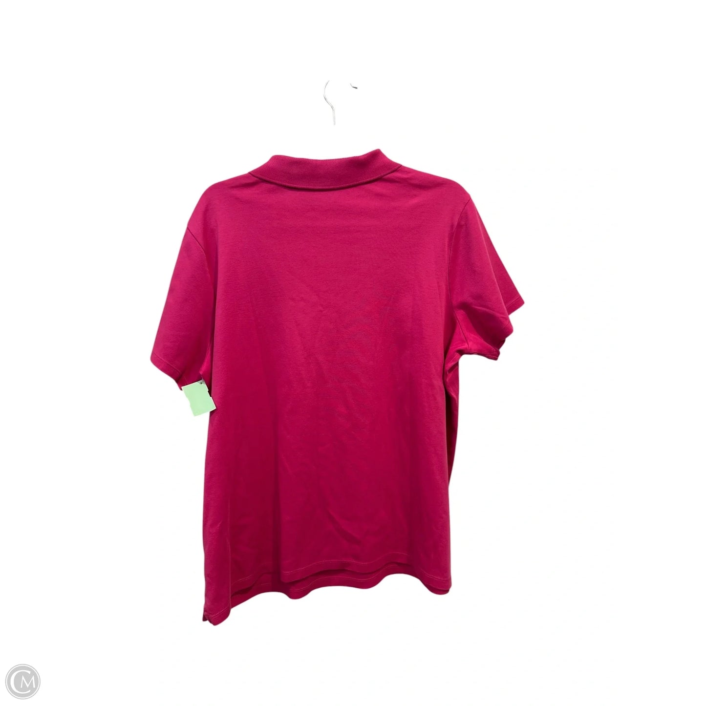 Blouse Short Sleeve By Lands End In Pink, Size: Xl