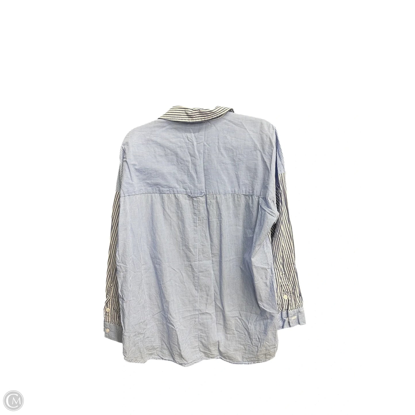Blouse Long Sleeve By Beachlunchlounge In Striped Pattern, Size: M