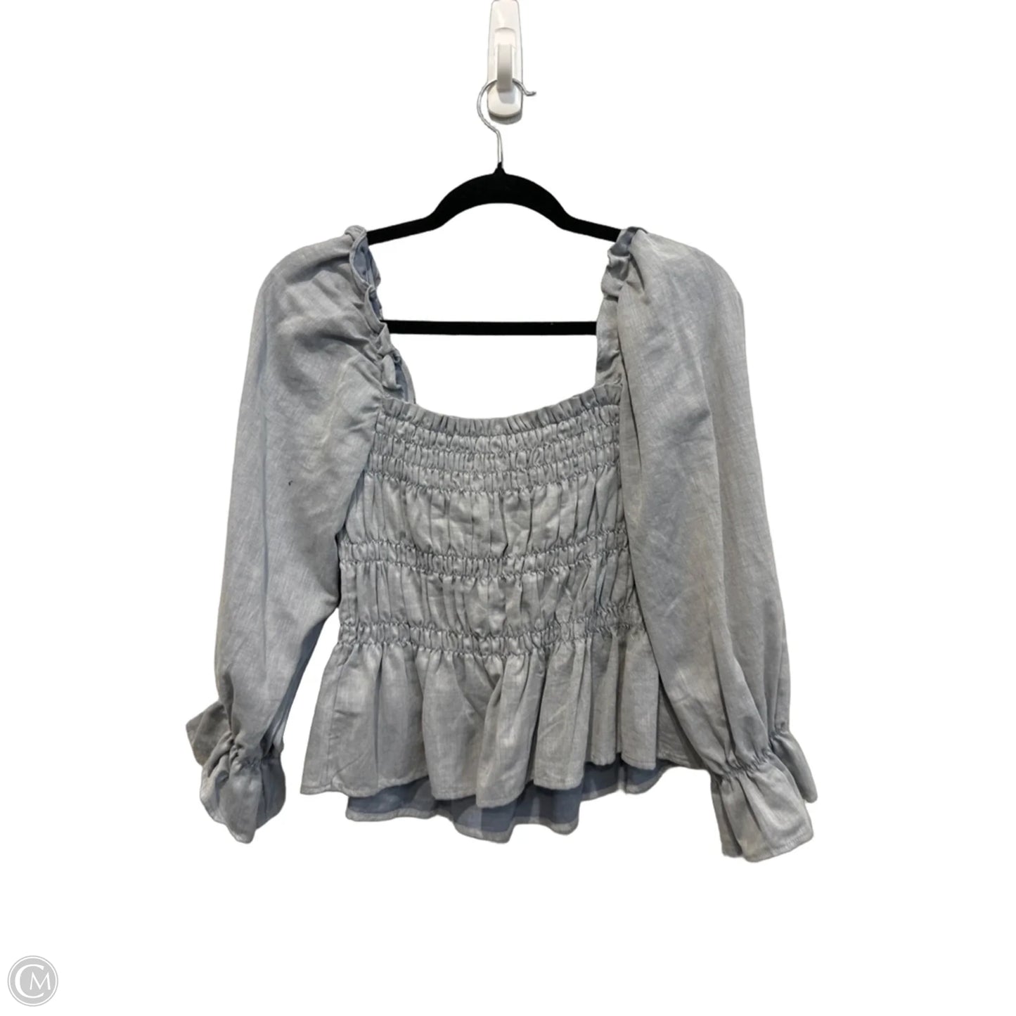 Top 3/4 Sleeve By Who What Wear In Blue, Size: S