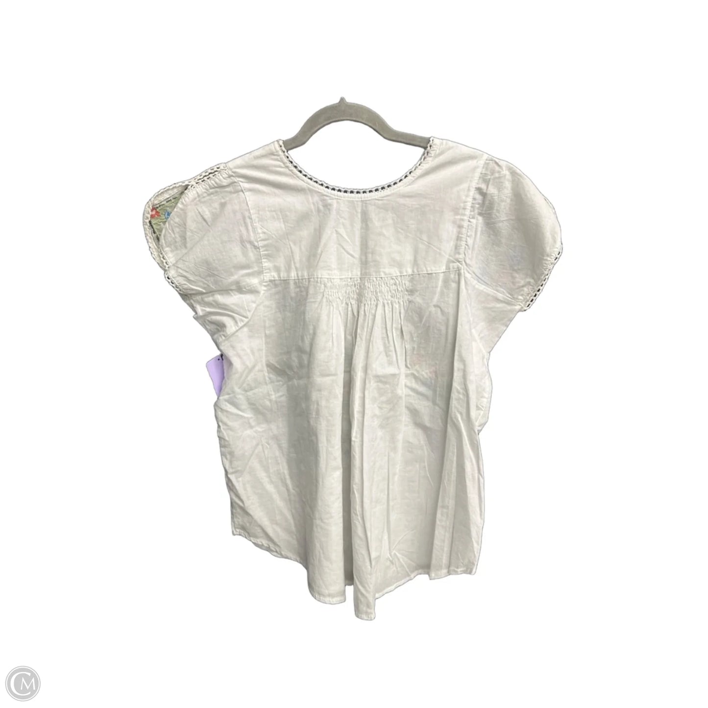 Top Short Sleeve By Clothes Mentor In White, Size: S