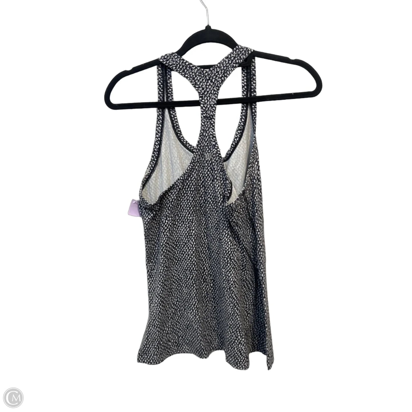 Athletic Tank Top By Lululemon In Black & White, Size: M