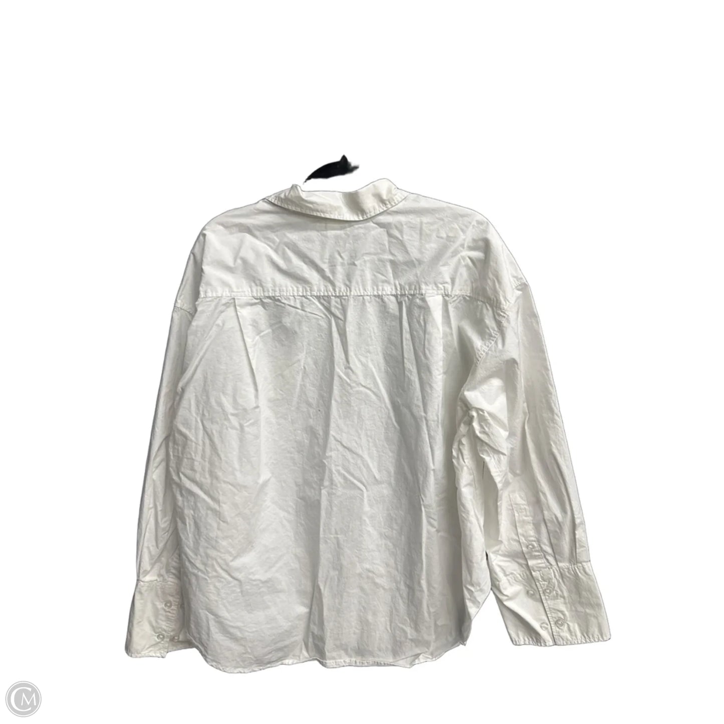 Blouse Long Sleeve By H&m In White, Size: L