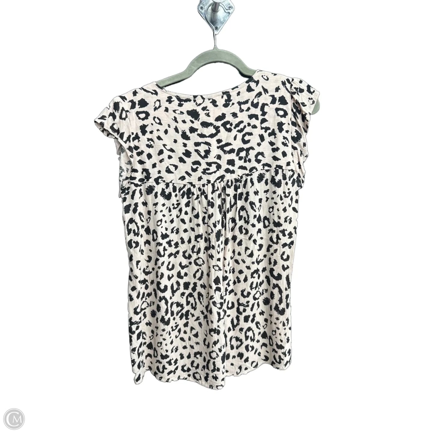 Top Sleeveless By Savanna Jane In Leopard Print, Size: L