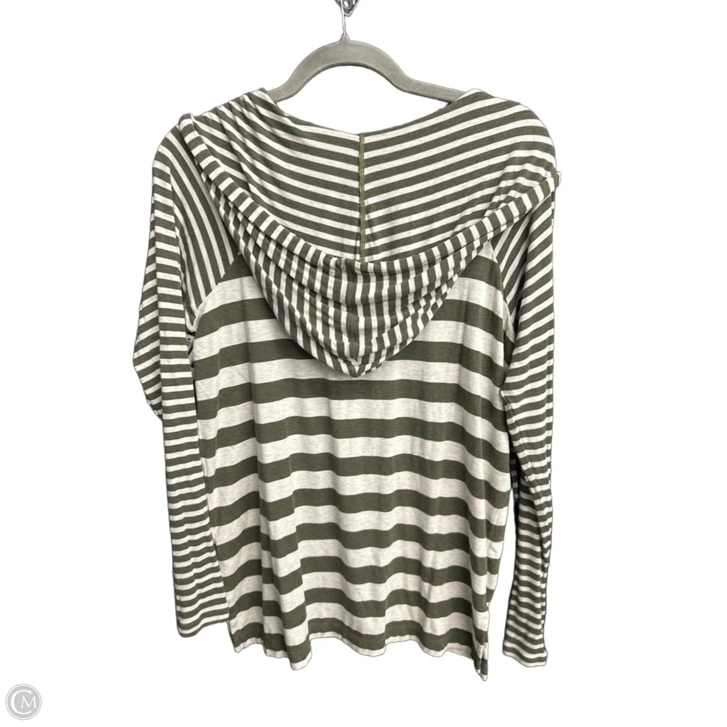 Top Long Sleeve Basic By Cabi In Striped Pattern, Size: Xxs