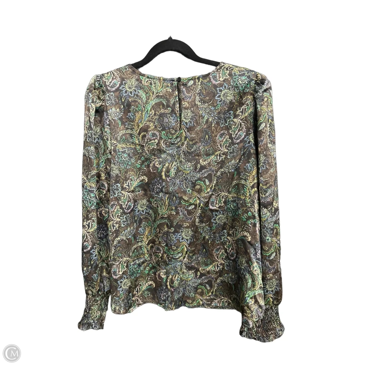 Top Long Sleeve By Pleione In Paisley Print, Size: Xl