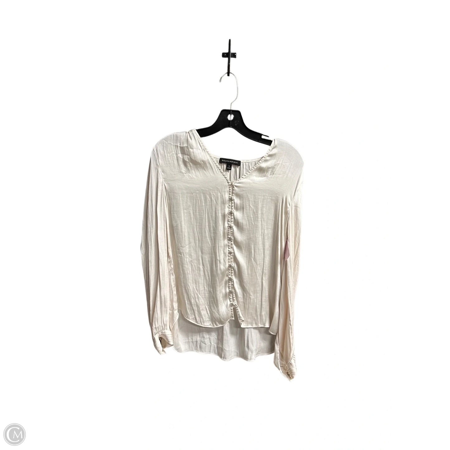 Top Long Sleeve By Banana Republic In Beige, Size: S