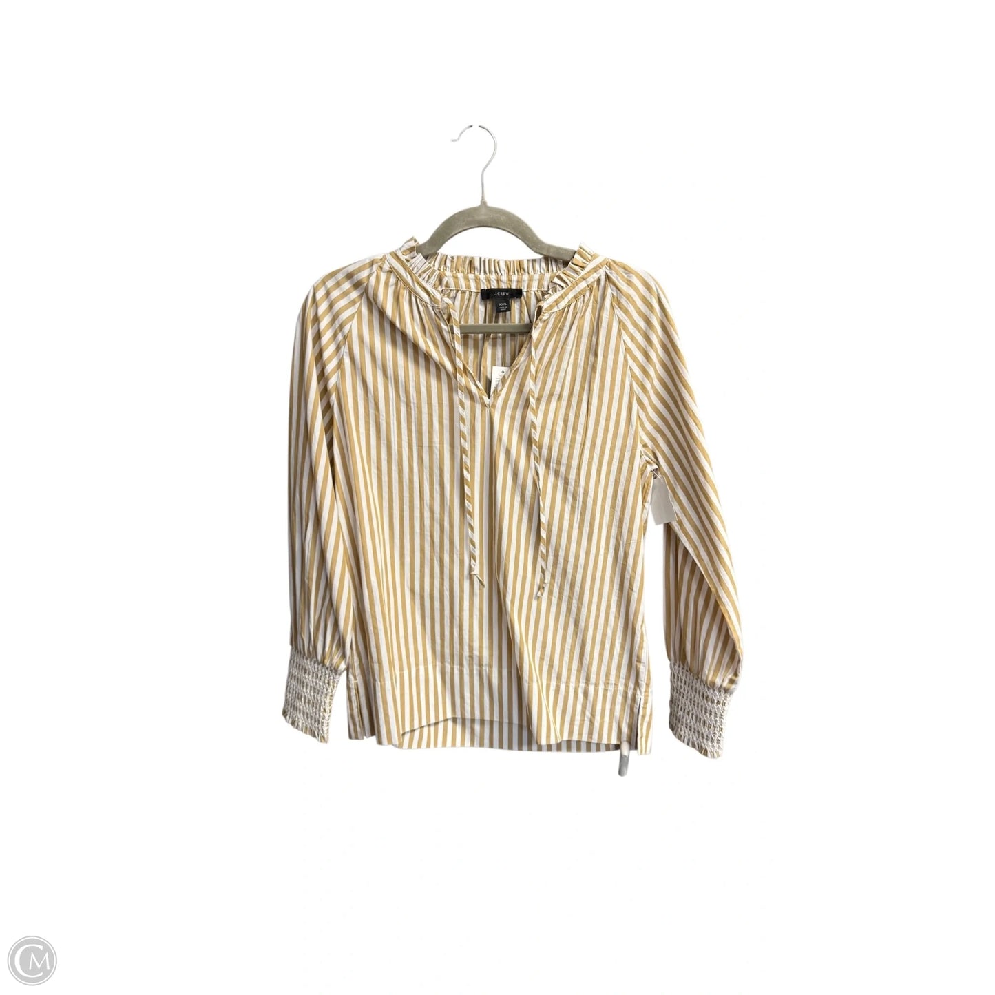 Top Long Sleeve By J. Crew In Striped Pattern, Size: Xxs