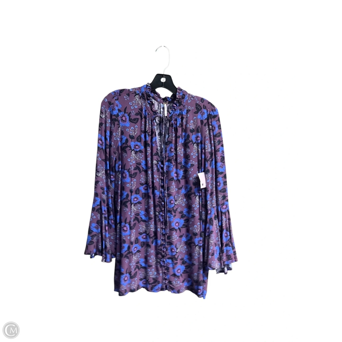 Top Long Sleeve By Free People In Floral Print, Size: S