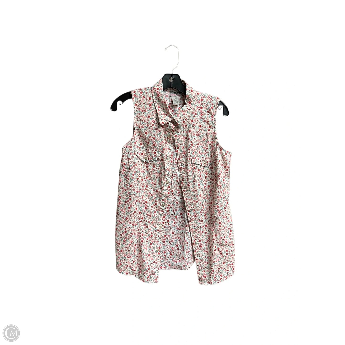 Top Sleeveless By Wrangler In Floral Print, Size: S