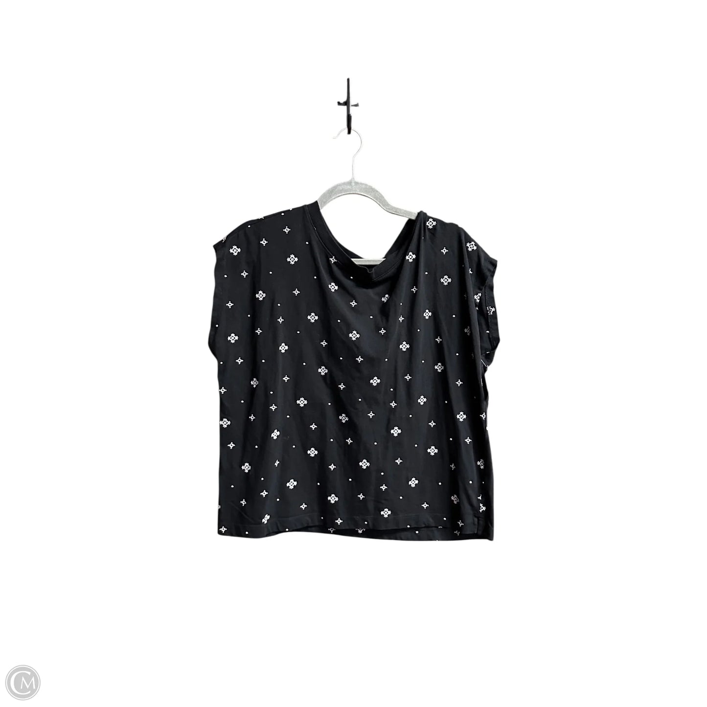 Top Short Sleeve By Loft In Black, Size: M