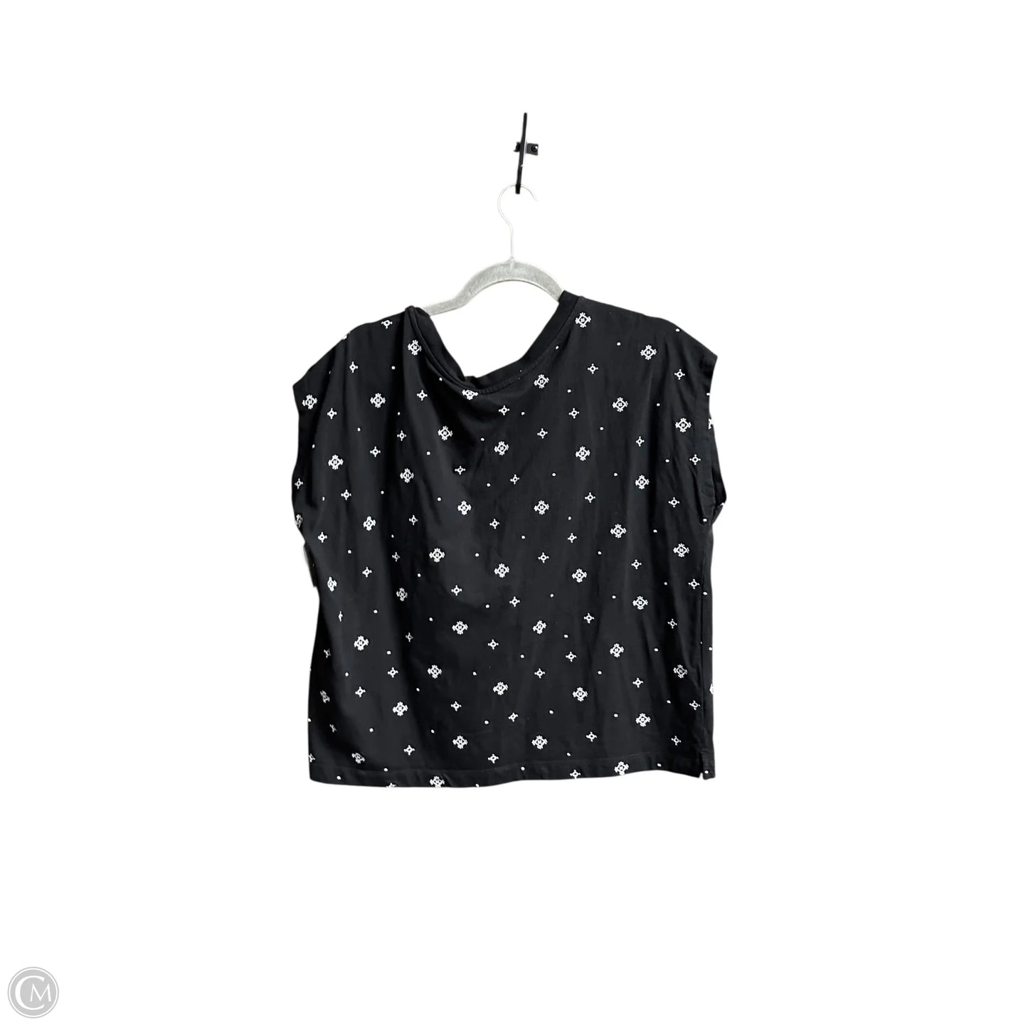 Top Short Sleeve By Loft In Black, Size: M