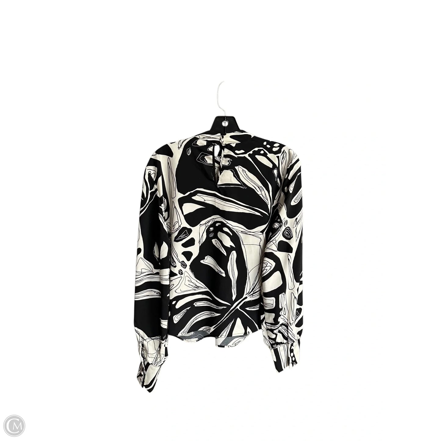 Top Long Sleeve By Cupcakes And Cashmere In Black & White, Size: L
