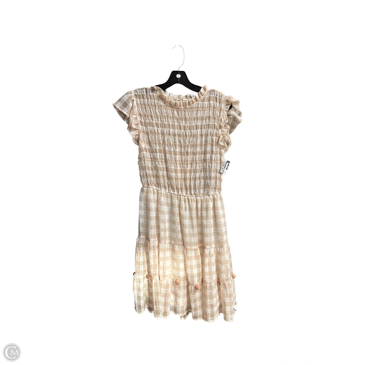 Dress Casual Short By Blu Pepper In Beige, Size: M