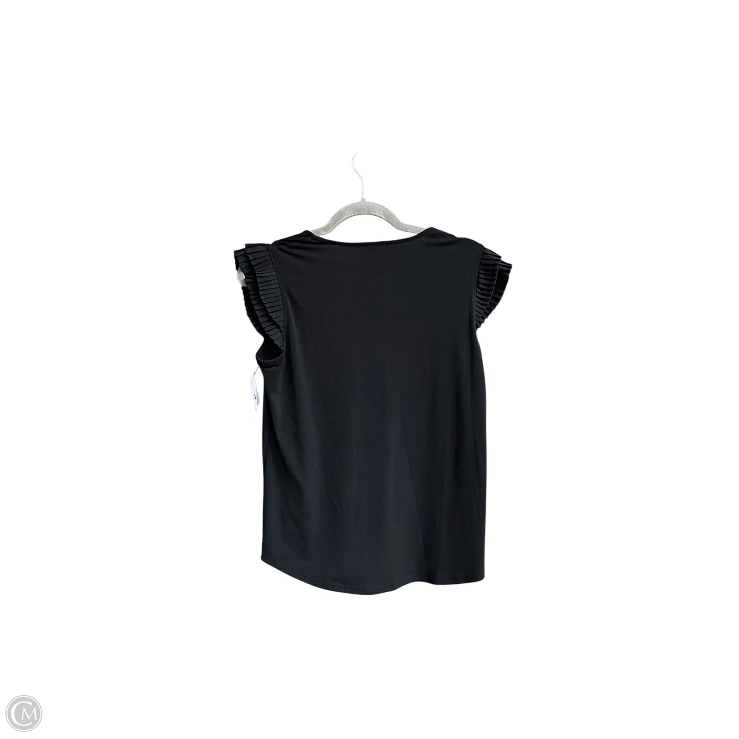 Top Short Sleeve By Adrianna Papell In Black, Size: S