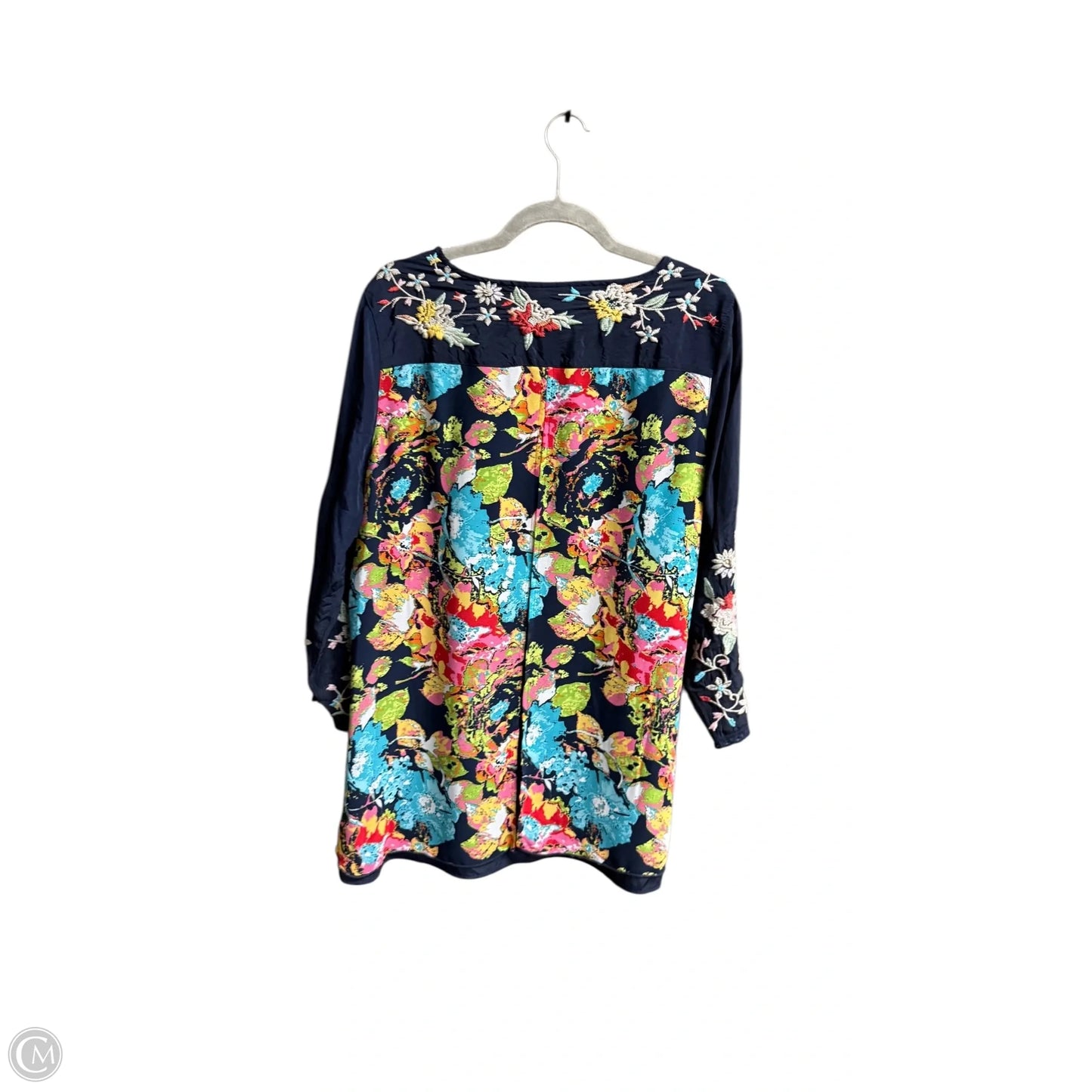 Top Long Sleeve By John Mark In Floral Print, Size: S