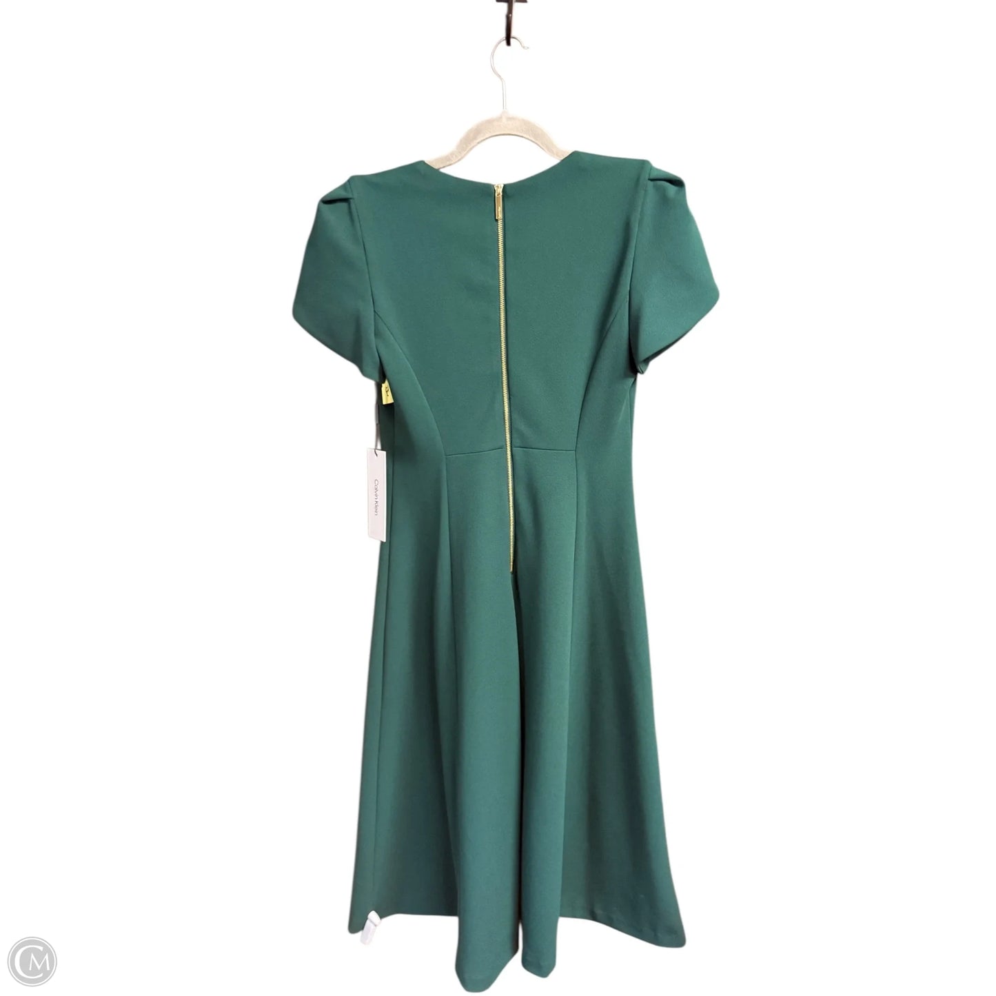 Dress Work By Calvin Klein In Green, Size: 4