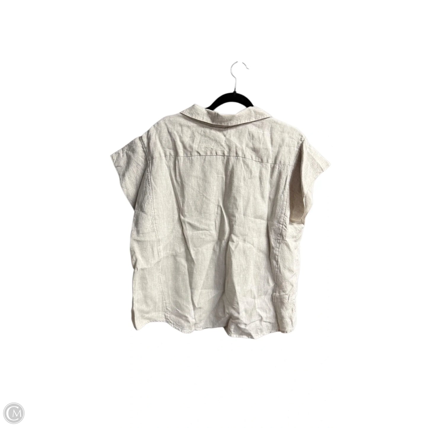 Top Short Sleeve By Chicos In Beige, Size: Xl