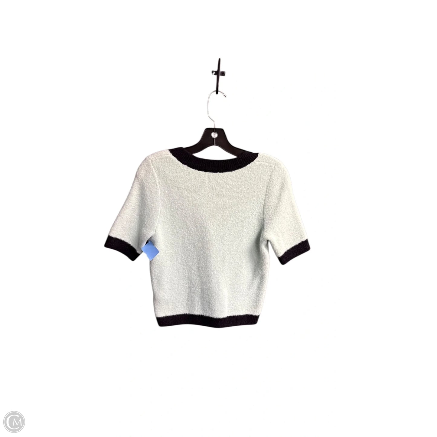 Sweater Short Sleeve By Express In Black & Blue, Size: S