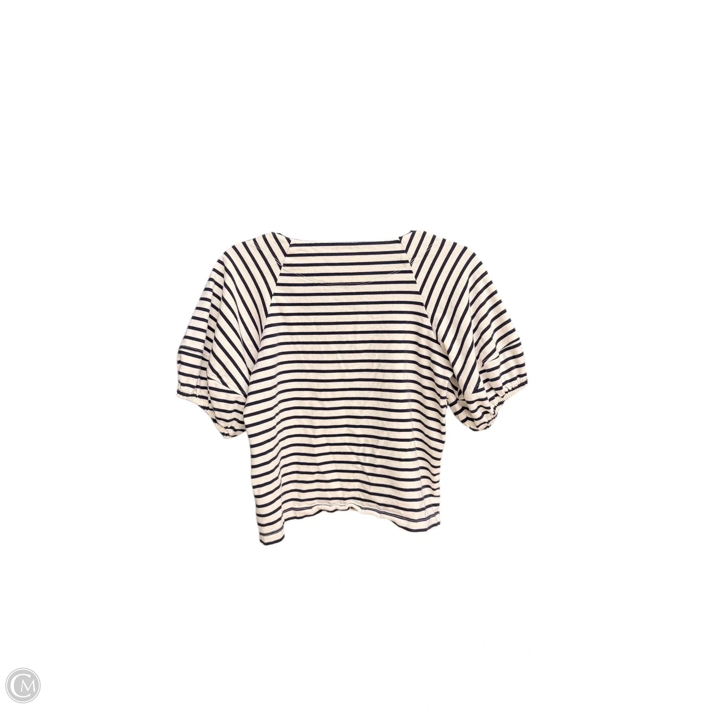Top Short Sleeve By Free Assembly In Striped Pattern, Size: Xs