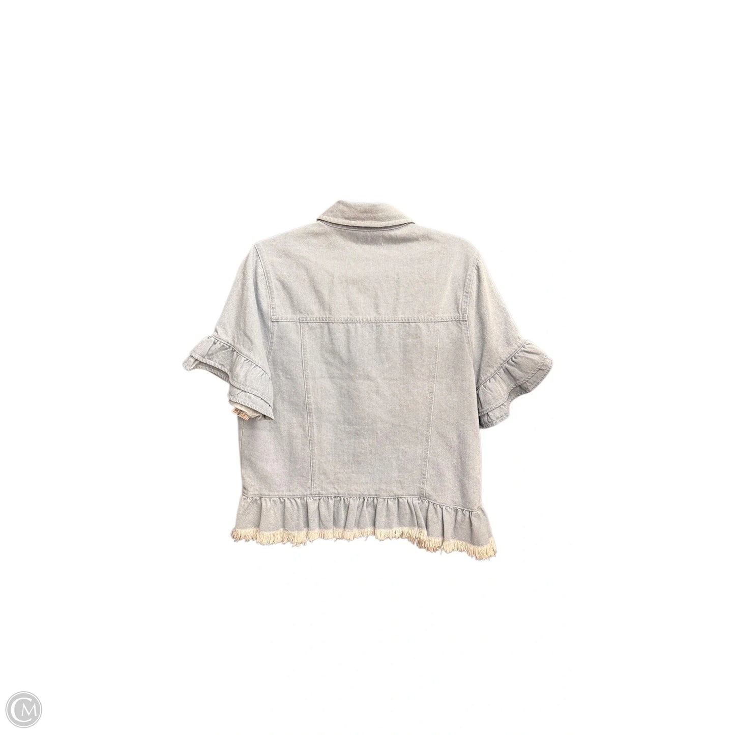 Top Short Sleeve By Mudpie In Blue Denim, Size: S