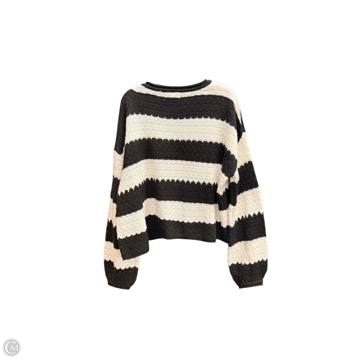 Sweater By Blu Pepper In Black & White, Size: S