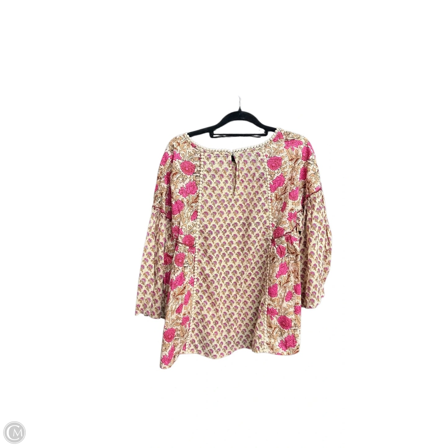 Top 3/4 Sleeve By Rachel Zoe In Floral Print, Size: L