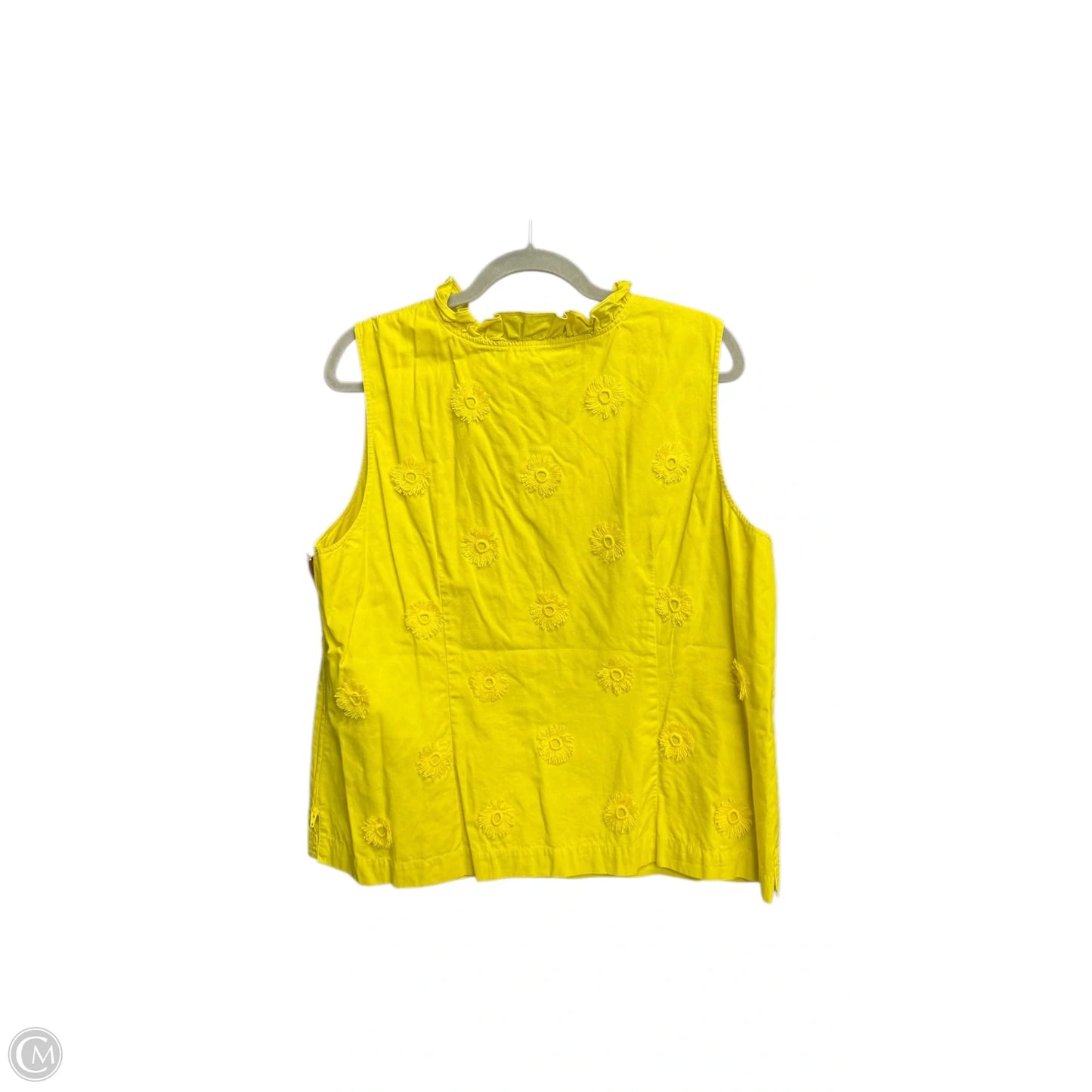 Top Sleeveless By Talbots In Yellow, Size: Xl
