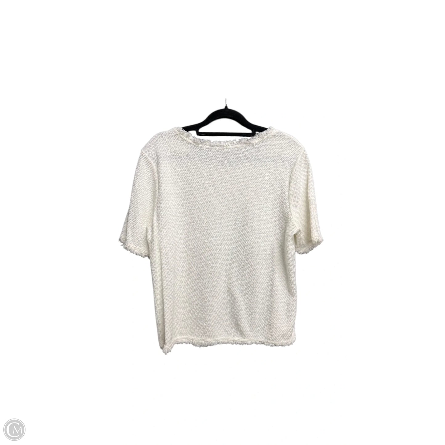 Top Short Sleeve By Green Envelope In White, Size: M