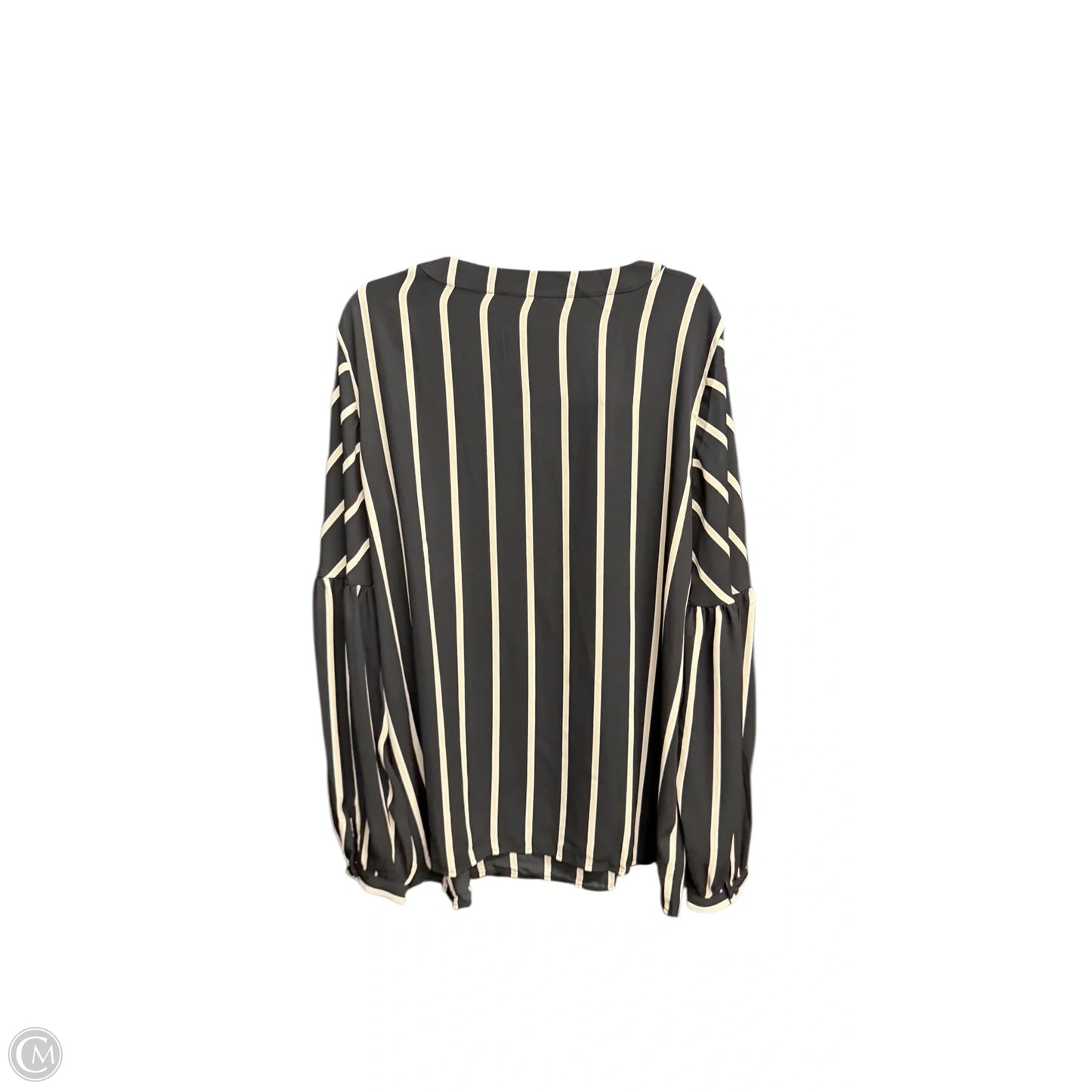 Top Long Sleeve By Loft In Striped Pattern, Size: L