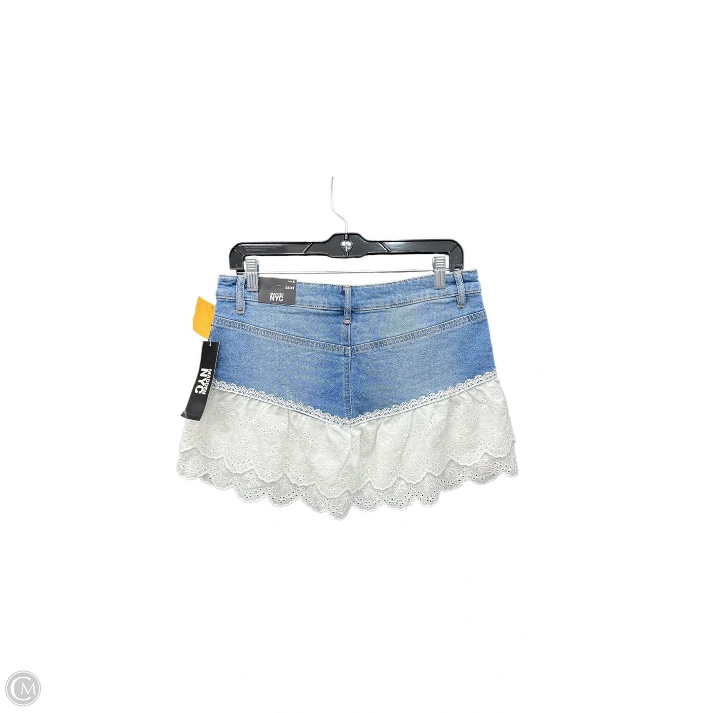 Skirt Mini & Short By Madden Nyc In Blue Denim, Size: 6