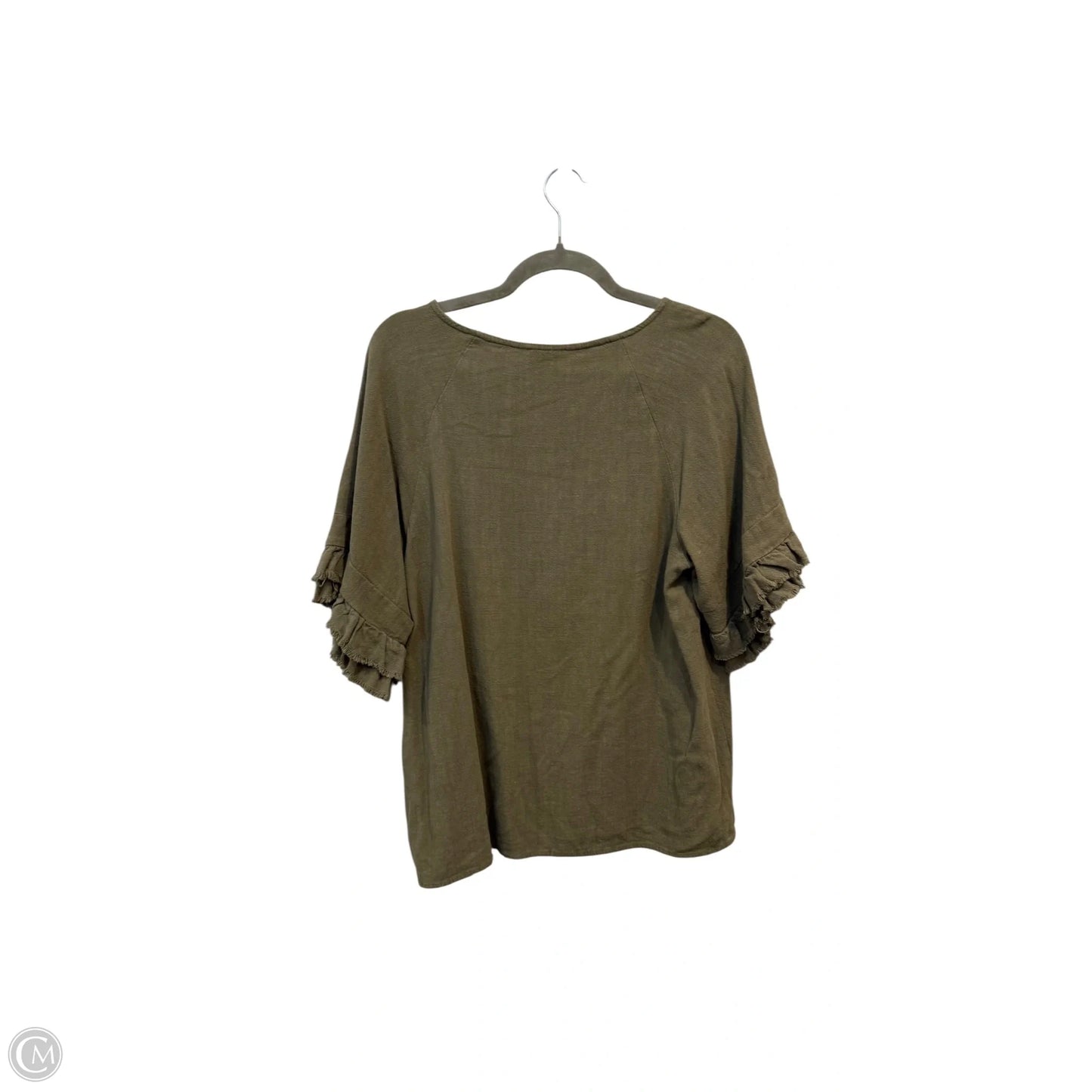 Top Short Sleeve By Bibi In Green, Size: S